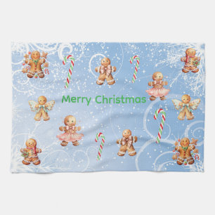 Frohe Weihnachten Lebkuchen & Zuckerstange Geschirrtuch
