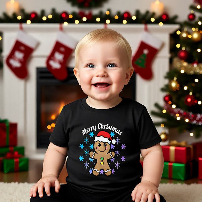 Frohe Weihnachten - Lebkuchenjunge Kleinkind T-shirt (Merry Christmas - gingerbread boy Toddler T-shirt)