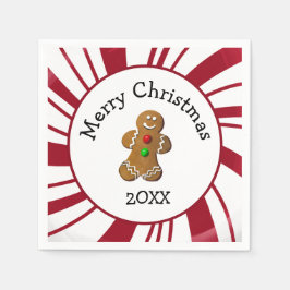 Frohe Weihnachten Lebkuchenmann Serviette