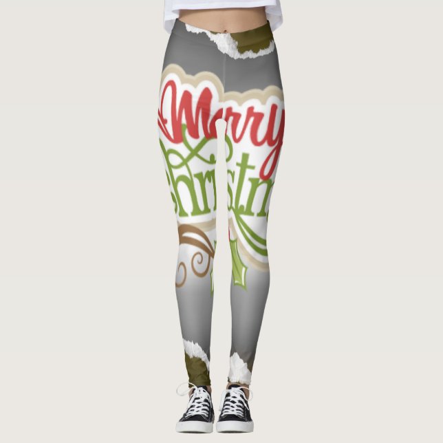 Frohe Weihnachten  Leggings (Vorderseite)