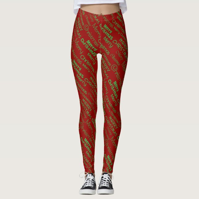 Frohe Weihnachten Leggings (Vorderseite)