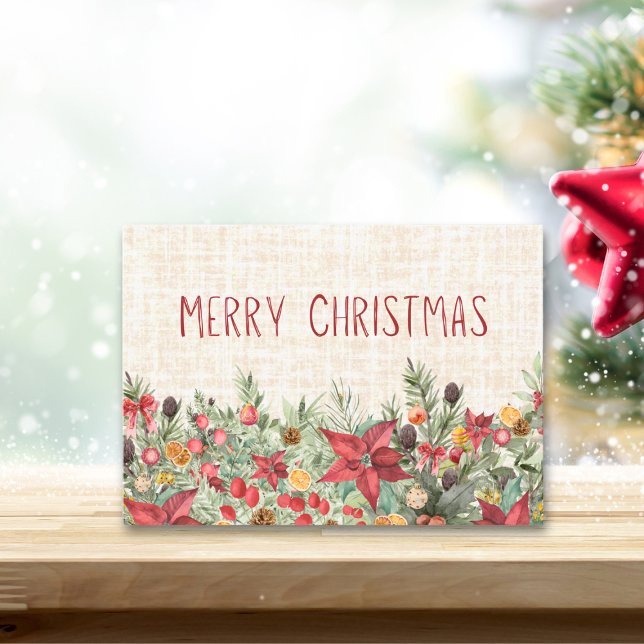 Frohe Weihnachten Leinen - Gemütliche Winterblumen (Von Creator hochgeladen)
