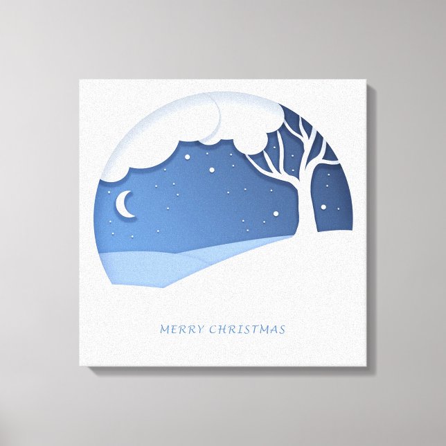 Frohe Weihnachten Leinwanddruck (Vorderseite)