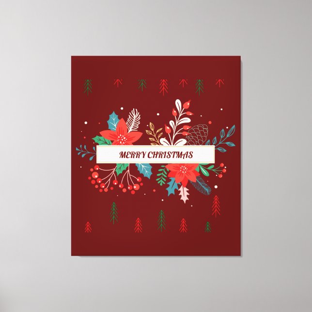 Frohe Weihnachten Leinwanddruck (Vorderseite)