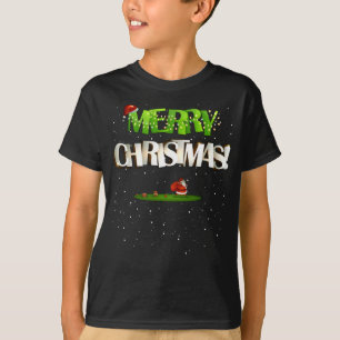 Frohe Weihnachten Leopard Buffalo Red Kariert für T-Shirt