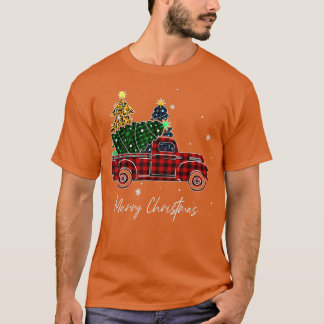 Frohe Weihnachten Leopard Buffalo Truck Tree Red P T-Shirt