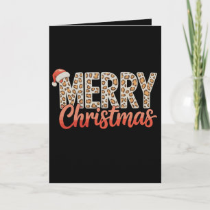 Frohe Weihnachten Leopard Santa Hut Cheetah Weihna