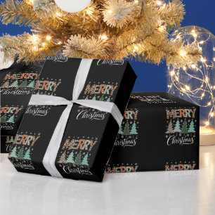 Frohe Weihnachten Leopard Weihnachten Feiertag Fam Geschenkpapier