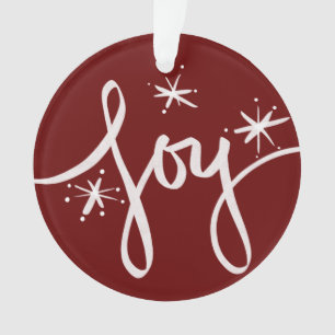 Frohe Weihnachten Lettering Freude Schneeflocken F Ornament
