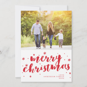 Frohe Weihnachten Lettering Tag Foto