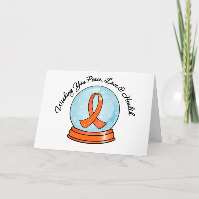 Frohe Weihnachten Leukemia Ribbon Snowglobe (Vorderseite)