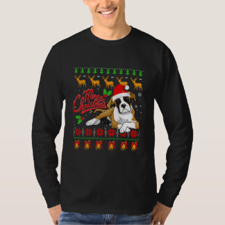Frohe Weihnachten Lighting Ugly Boxer Weihnachten  T-Shirt