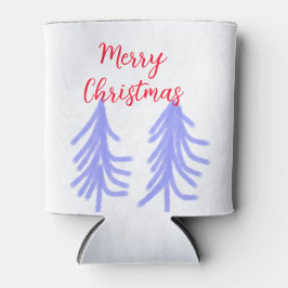 Frohe Weihnachten lila Pastelkiefer Wasser Dosenkühler