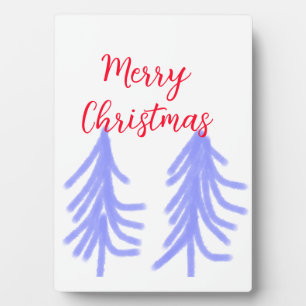 Frohe Weihnachten lila Pastelkiefer Wasser Fotoplatte