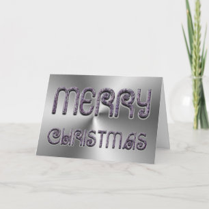 Frohe Weihnachten Lila Silver Gray Elegant