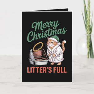Frohe Weihnachten Litters Voll Katzenstreu Box Xma Karte