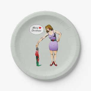Frohe Weihnachten Little Elf Pappteller