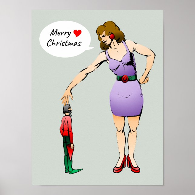Frohe Weihnachten Little Elf Poster (Vorne)