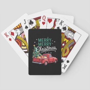 Frohe Weihnachten LKW Familie Essential Spielkarten
