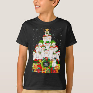 Frohe Weihnachten Llama Alpaca Tree Xmas Llamas T-Shirt
