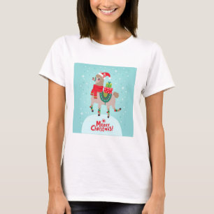 Frohe Weihnachten Llama T-Shirt