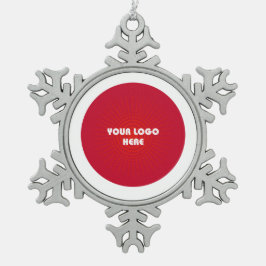 Frohe Weihnachten. Logo für benutzerdefinierte Unt Schneeflocken Zinn-Ornament