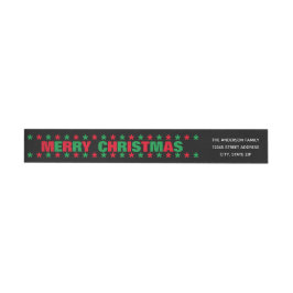 Frohe Weihnachten - Long Return Address Label