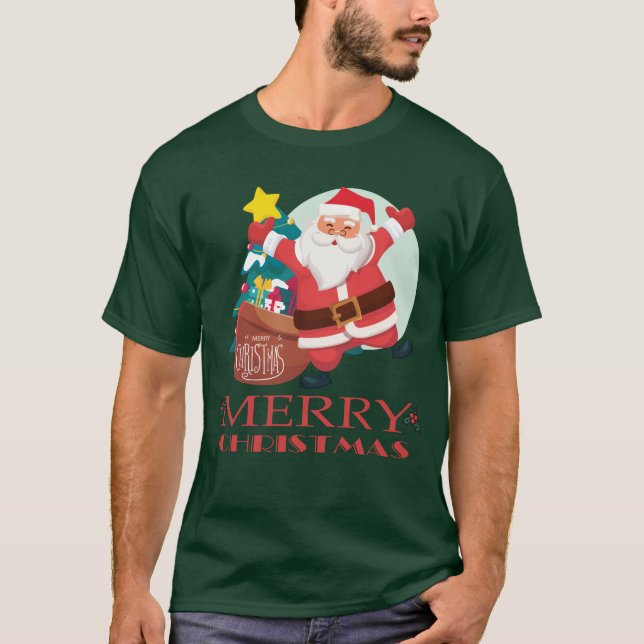 Frohe Weihnachten lustig Weihnachten  T-Shirt (Vorderseite)