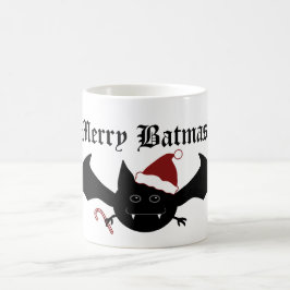 Frohe Weihnachten lustige Gothic-Fledermaus für ba Tasse