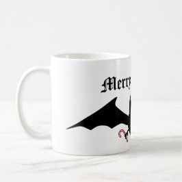 Frohe Weihnachten lustige Gothic-Fledermaus für ba Tasse
