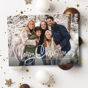 Frohe Weihnachten lustige Schrift einfache grüne F