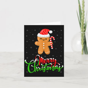 Frohe Weihnachten Lustiger Lebkuchen-Keks-Backen C Karte
