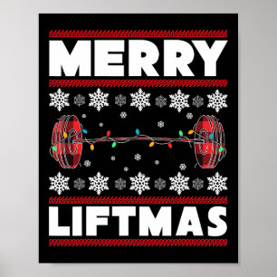 Frohe Weihnachten Lustiger Weihnachts-Gym-Workout Poster