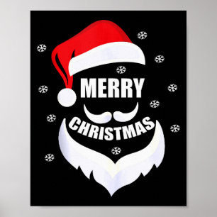 Frohe Weihnachten -lustiger Weihnachtsmann Vater X Poster