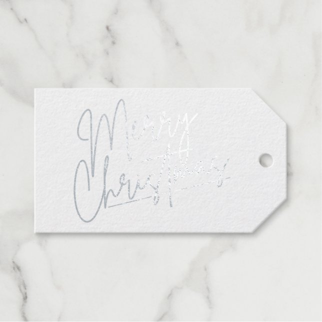 Frohe Weihnachten Luxe Geschenkanhänger (Vorderseite (Horizontal))
