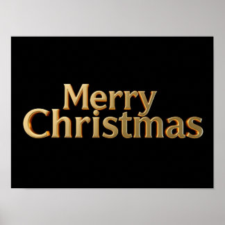Frohe Weihnachten Luxus-Typografie-Poster Papier H Poster