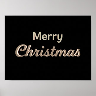 Frohe Weihnachten Luxus-Typografie-Poster Papier H Poster