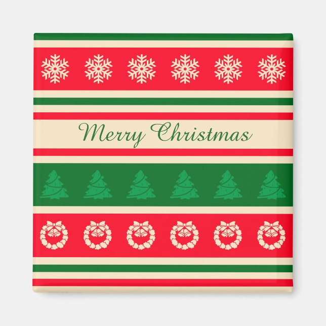 Frohe Weihnachten Magnet (Vorne)