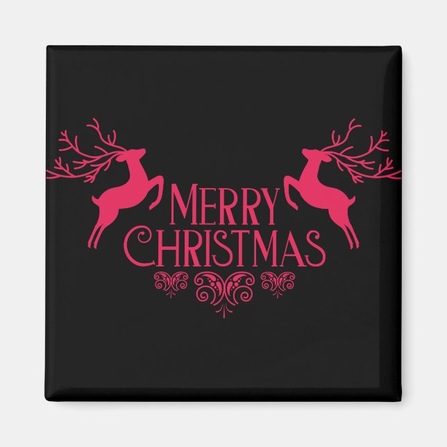 Frohe Weihnachten Magnet (Vorne)