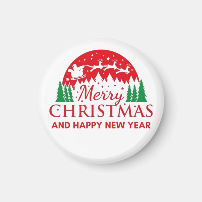 Frohe Weihnachten Magnet (Vorne)