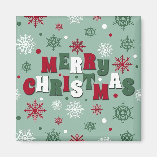 Frohe Weihnachten Magnet (Vorne)