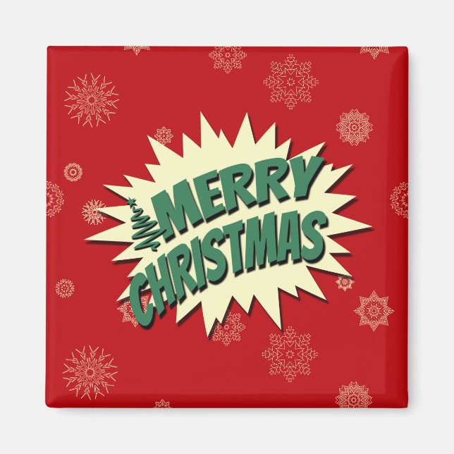 Frohe Weihnachten Magnet (Vorne)
