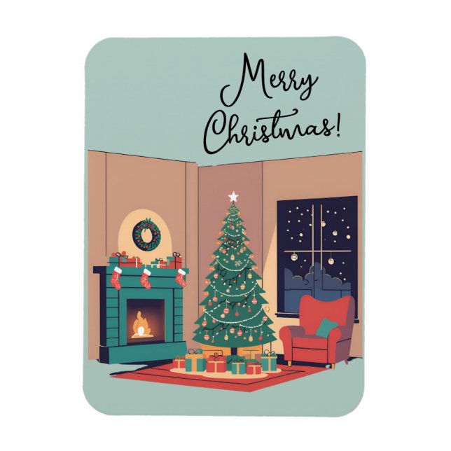 Frohe Weihnachten Magnet (Vertikal)