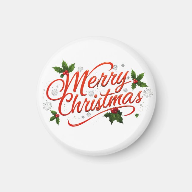 Frohe Weihnachten Magnet (Vorne)