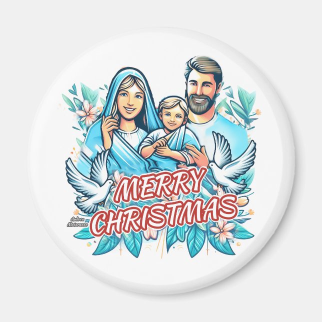 Frohe Weihnachten Magnet (Vorne)