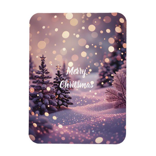 Frohe Weihnachten Magnete - Anpassbarer Text  (Vertikal)