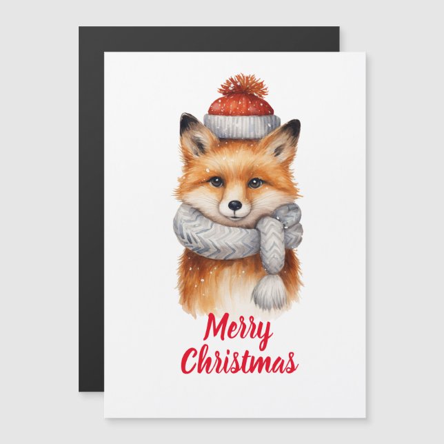 Frohe Weihnachten Magnetkarte (Vorne/Hinten)