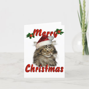 Frohe Weihnachten Maine Coon Cat