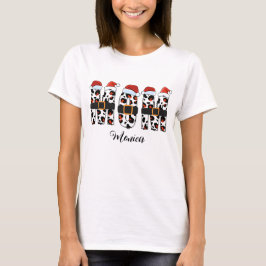 Frohe Weihnachten Mama Personalisierter Name T-Shirt