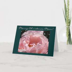 Frohe Weihnachten Mama! Rosa Blume Cards